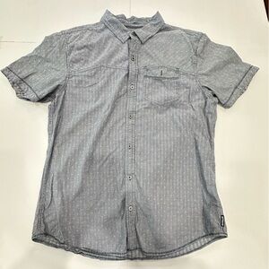 Prana Light Gray Short Sleeve Men's Shirt
